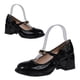 thumbnail image 1 of Zapatos de tacón alto Ticfox de color liso para mujer con lazo grande negro 39, 1 of 12