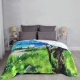 Cartoon Air Conditioner Anime Cotton Throw Blanket Funny Flannel