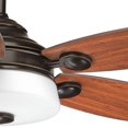 thumbnail image 3 of Progress Lighting Graceful Collection 5-Light LED Ceiling Fan, Antique Bronze, White Opal Glass Shade, 3 of 11