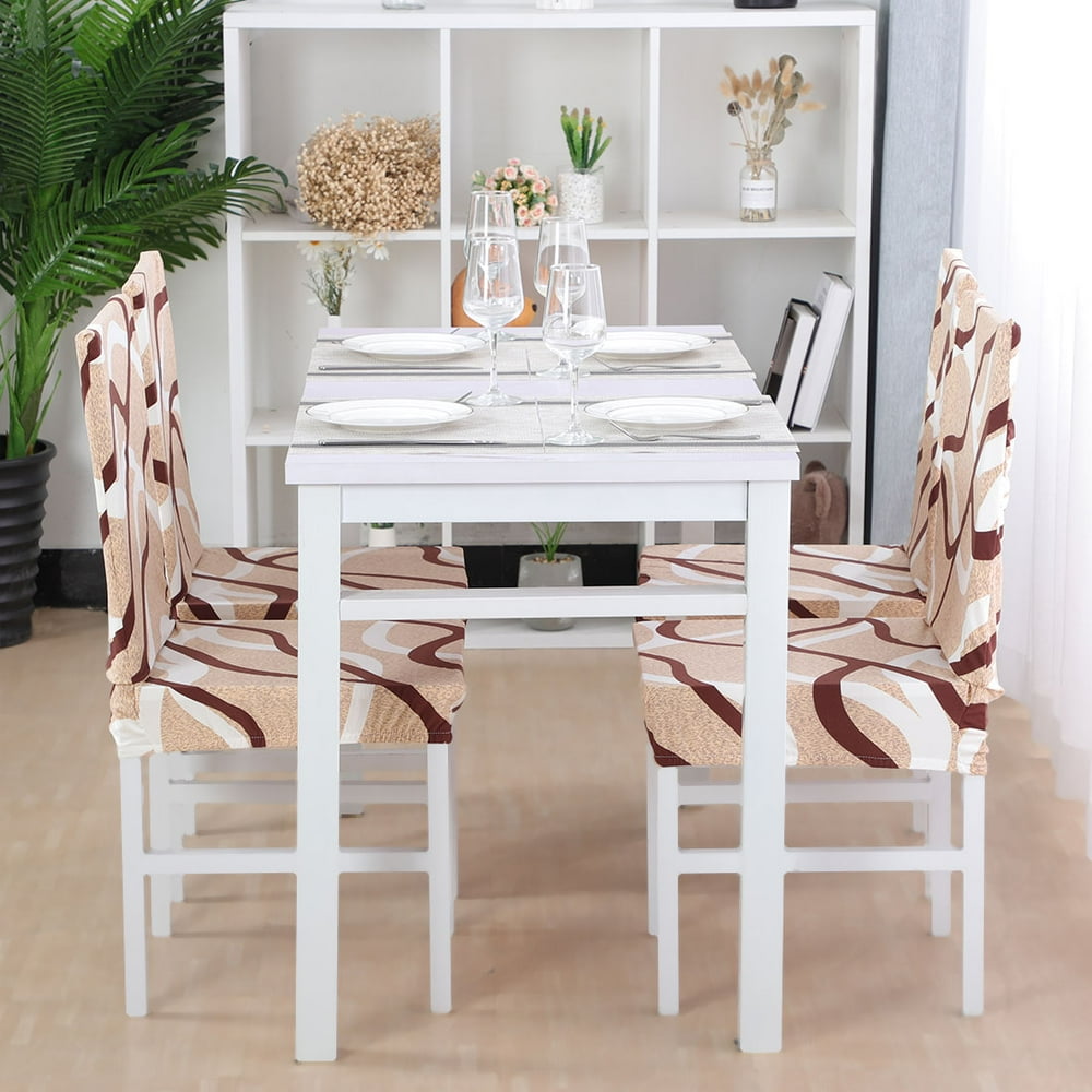 Elastic Short Chair Covers for Kitchen Dining Room, Set of 4 - Walmart