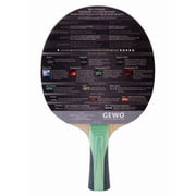 GEWO CS Energy Carbon Pro Pre-Assembled Table Tennis Racket, ITTF Approved Ping Pong Paddle, CARA Carbon Blade, Thunderball 2 Rubber, Flared Handle