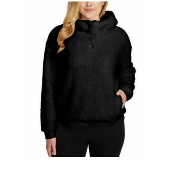 Lukka Lux Ladies' Fleece Lined Hoodie (Black, X-Small)