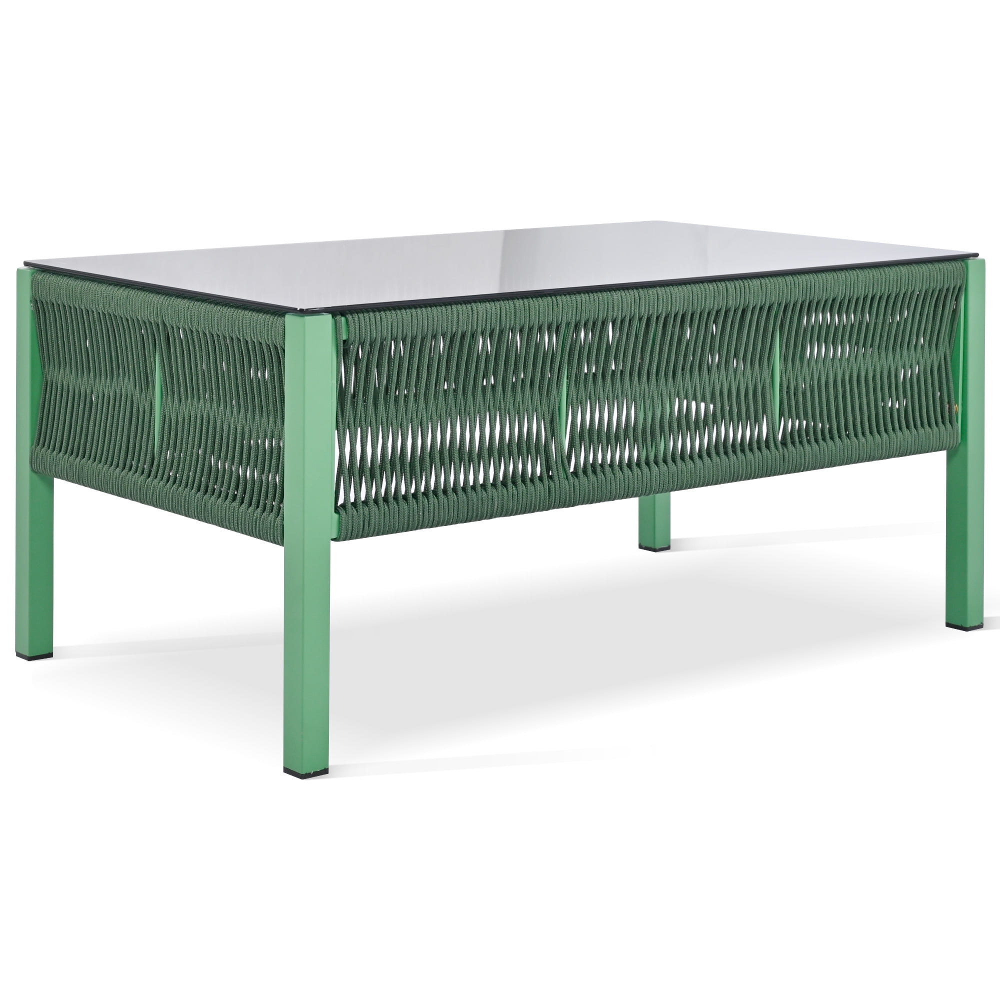 Aimee Lii 4-Pieces Patio Furniture Set, Patio Conversation Set with Tempered Glass Table and Thick Cushion, Outdoor Furniture for Backyard Porch Balcony (Fluorescent Yellow & Green) Aimee Lii 4-Pieces Patio Furniture Set, Patio Conversation Set with Tempered Glass Table and Thick Cushion, Outdoor Furniture for Backyard Porch Balcony (Fluorescent Yellow & Green)