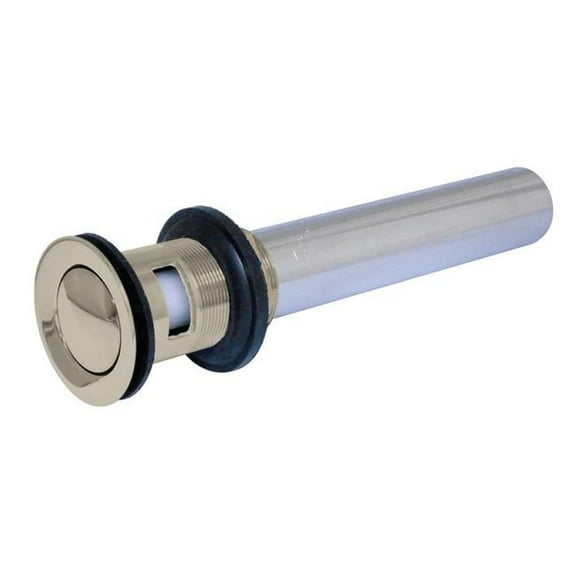 Modern Push Pop-Up Drain with Overflow - Polished Nickel