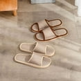 thumbnail image 7 of Womens House Slippers Summer Open Toe Men's Indoor Shoes,Bedroom Linen Lightweight Slip Silent Slippers, 7 of 7