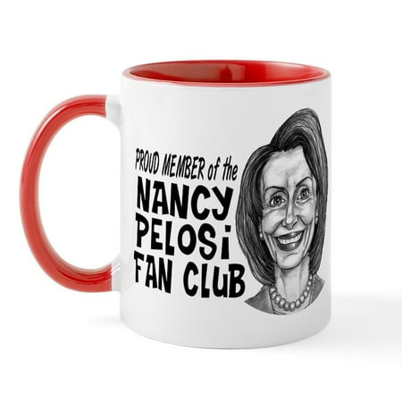 

CafePress - Nancy Pelosi Fan Club Mug - 11 oz Ceramic Mug - Novelty Coffee Tea Cup