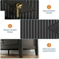 thumbnail image 6 of IDEALHOUSE Black 5 Drawers Dresser, Fluted Tall Storage Chest with Metal Handles, 42.9in Modern Organizer Drawers for Bedroom Living Room Entryway Hallway Storage, 6 of 9