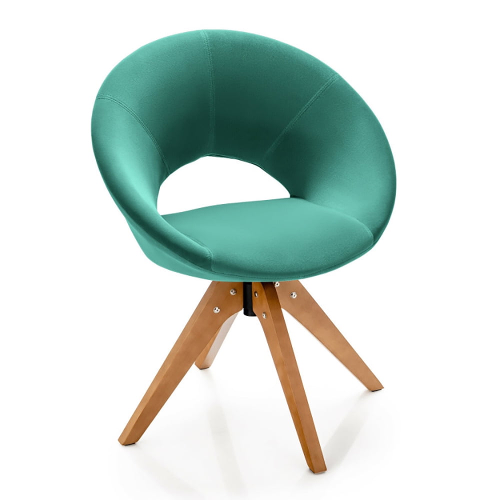 Finihen Swivel Accent Chair, Swivel Chair with Oversized Upholstered Seat, for Home, Office, Green