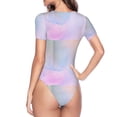 thumbnail image 4 of Naloa Rainbow Women's Short-Sleeved Onesie, One-Piece Swimsuit for Parties, dates, clubs - XX-Large, 4 of 9