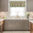 thumbnail image 6 of Spring Floral Window Valance for Kitchen, Yellow Orange Flower Daisy Leaf Vintage Plant Green Rod Pocket Short Curtain for Small Windows, Light Filtering Decorative Valance, 54 x 18 Inch, 6 of 9