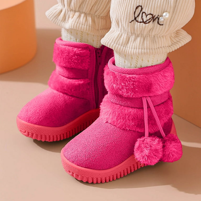 Splozh Girls Boys Warm Winter Boots Kids Outdoor Snow Boots