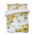thumbnail image 2 of Sunflower Twin Size Down Alternative Comforter, Lightweight Comforter Quilt Bedding Set with Pillow Shams Summer Botanical Butterfly Watercolor All Seasons Bed Comforter Duvet Insert 68"x86", 2 of 7