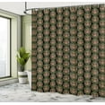 thumbnail image 4 of Ambesonne Floral Shower Curtain, Interlacing Ivy Leaves Art, 69"Wx75"L, Black Fern Green Camel, 4 of 4