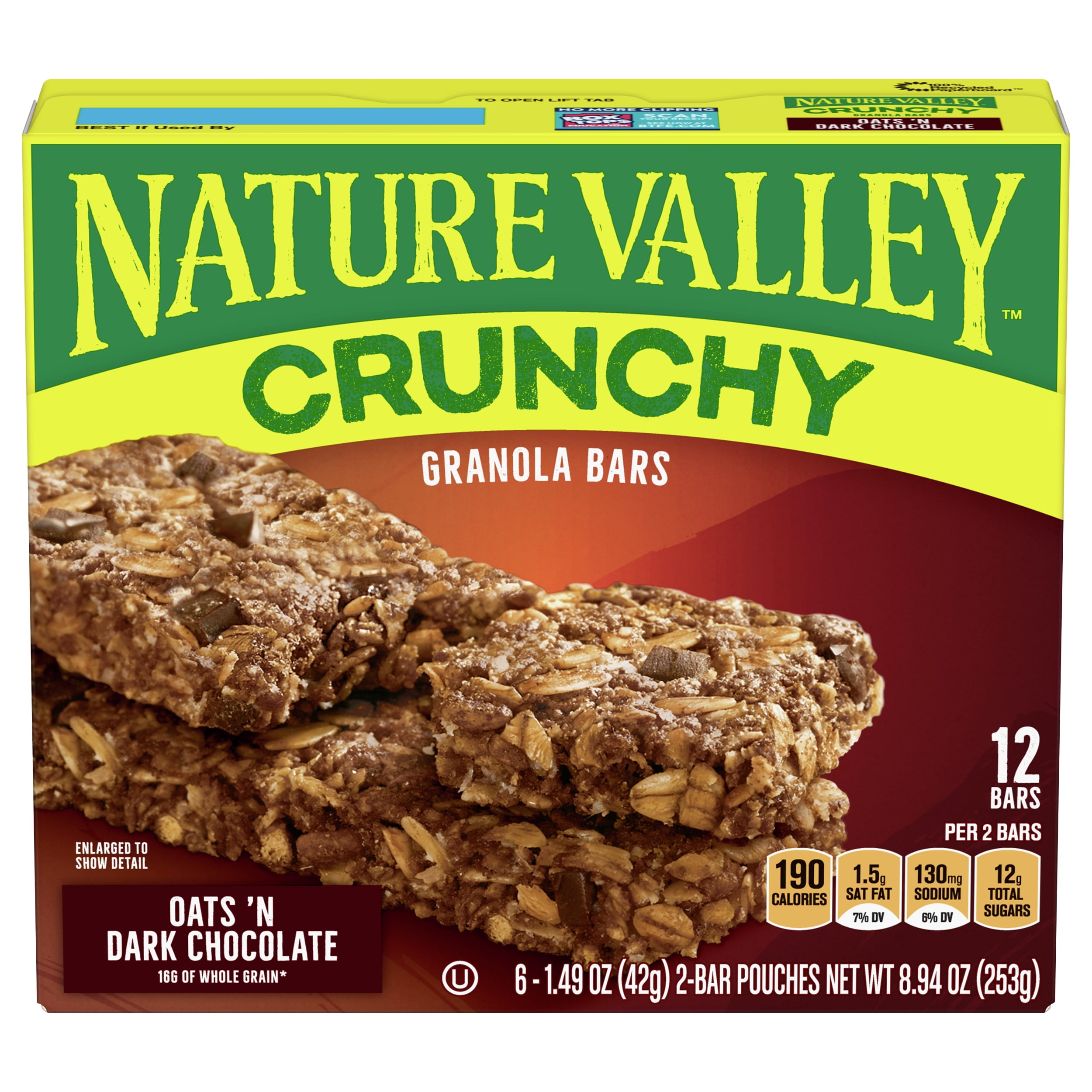 Nature Valley Granola Bar Oats Dark Chocolate, 6 ct