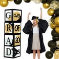 thumbnail image 4 of Nrnio 2025 Graduation Party Decorations , 4pcs Black Graduation Balloon Cardboard Boxes with GRAD 2025 Letter for Class of 2025 High School and College Graduation Party Decorations Supplies, 4 of 8