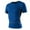 Blue, variant on Men's Compression T Shirt Casual Slim Fit Solid Sport Training Workout Tee Summer Fashion Short Sleeve Crewneck Top
