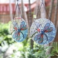 thumbnail image 4 of De Pared De Cristal De Libélula, Estatuas Y Esculturas En Miniatura, Arte De Pared Para El Hogar, Jardín, Decoración Al Aire Libre Noticed HA041870-02, 4 of 6