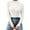 White, variant on Women Casual Autumn Winter Multicolor Pattern Mid Neck Warm Long Sleeved Knitted Bottoming Thermal Underwear Shirt