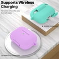 thumbnail image 3 of SOWINK Silicone Protective Accessories Skin with Keychain Compatible with Apple AirPod Pro 1rd-Purple, 3 of 6