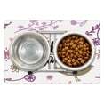 thumbnail image 1 of Saying Pet Mat for Food and Water, Colorful Pattern of Sketchy Birds Flowers and Plants with Adventure Calligraphy, Non-Slip Rubber Mat for Dogs and Cats, 18" X 12", by Ambesonne, 1 of 2