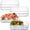 Clear, variant on 2 Set 16" x 9" Plastic Chilled Serving Tray for Parties with Compartments Ice Chilled Party Platter Charcuterie Serving Board Cold Dish Dip for Fruit Seafood Vegetable Appetizer (Gold Rim)