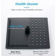 thumbnail image 6 of Black 8" LED Thermostatic Shower System Body Jets Rainfall Shower Faucet Ceiling, 6 of 19