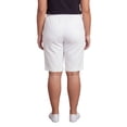 thumbnail image 4 of Turtle Bay New York Women's Lightweight Twill Bermuda Shorts Elastic Waist Plus Sizes, 4 of 10