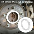 thumbnail image 2 of Unique Bargains Car Wheel Hub Centric Rings Durable Wheels Center Shaft Shock Absorbing Hubrings Silver Tone 4 Pcs Aluminum Alloy OD 84.1mm to ID 66.1 mm, 2 of 7