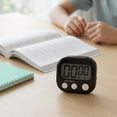 thumbnail image 3 of REGALWOVEN Kitchen Timer, Loud Alarm Clock Magnetic Backing Stand Cooking Timers, Digital Timer Teacher Supplies for Kitchen and Work Black, 3 of 5