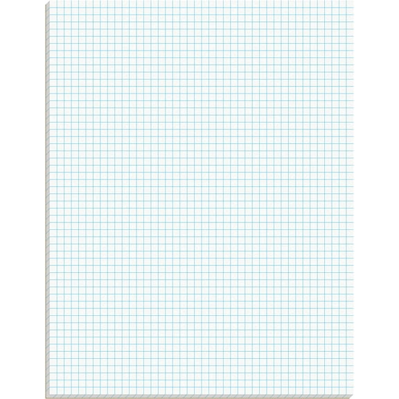 Efficiency Quadrille Pad, 8-1/2 x 11, White, 5x5, 50 Sheets per Pad, 10 Pads per Pack (22-032C)