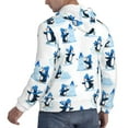 thumbnail image 6 of Haiem Penguin Winter Fun Patterned Men's Hoodie with Kangaroo Pocket - Ideal Pullover Sweatshirt for Daily Wear, Travel, and Home-3X-Large, 6 of 7