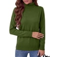 thumbnail image 3 of MOSHU Turtleneck Sweaters for Women Long Sleeve Casual Tops Knit Womens Pullover Sweaters Winter Clothes, 3 of 10