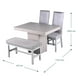 thumbnail image 4 of Comedor 2 sillas y 1 Banca con Mesa Rectangular Gris Camacho, 4 of 4