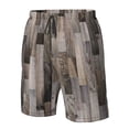thumbnail image 5 of Naloa Wooden Texture Men's Beach Shorts, Surfing shorts, Swim trunks, Quick Dry Swim Trunks for Surfing Beach Fun - Large, 5 of 9