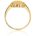 thumbnail image 3 of 14K Solid Yellow Gold Custom Engraved Signet Ring Handmade Personalized Monogram Initial Letter Band, 3 of 9
