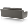 thumbnail image 4 of Modway Harness Stainless Steel & Leather Loveseat and Armchair Set in Gray, 4 of 6