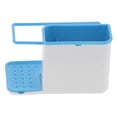 thumbnail image 3 of Estante de drenaje Soporte para paños de cocina Organizador de almacenamiento de baño Contenedor de jabón de escritorio Suministros de ducha de baño para baño Ducha Cocina InodoroAzul, 3 of 14