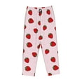 thumbnail image 4 of Goofa Strawberry Printed Soft Pajama Pants for Women, Wide Leg Comfy Casual Lounge Yoga Pants-Small, 4 of 9