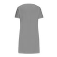 thumbnail image 4 of ameIAEA Women's Short Sleeve Summer Dress V Neck Solid Color Casual Business Work Dress, 4 of 5