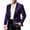 Purple, variant on Flowers Blazer for Men Embroidery Suit Jacket Floral Notched Lapel Casual Coat Bash Party Gala Night Out Red L(L)