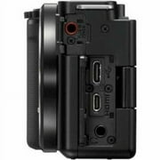 Sony Alpha ZV-E10L 24.2 Megapixel Mirrorless Camera with Lens, 0.63, 1.97, Black