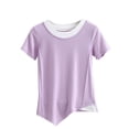 thumbnail image 2 of Otvok Womens Casual and Fashionable Solid Color Short Sleeve Round Neck Tops, 2 of 6