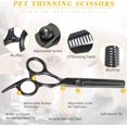 thumbnail image 2 of Dog Grooming Scissors with Round Tips Heavy Duty Titanium Pet Grooming Trimmer Kit Professional Thinning Shears Straight Scissors with Comb for Dogs and Cats (Set of ), 2 of 7