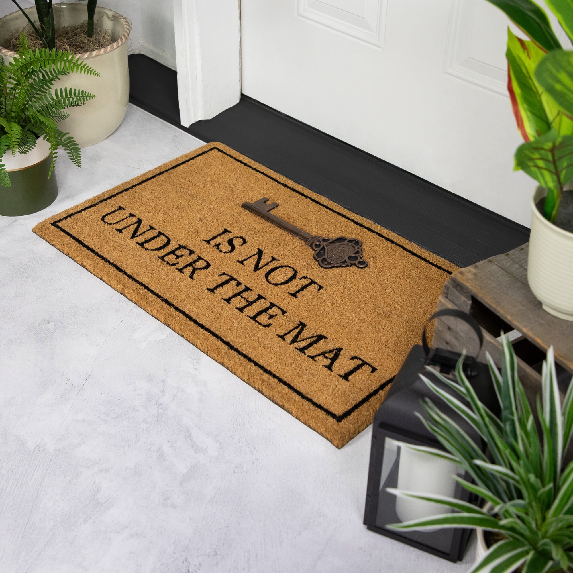 Northlight Key is Not Under the Mat Coir Outdoor Doormat 18" x 30"