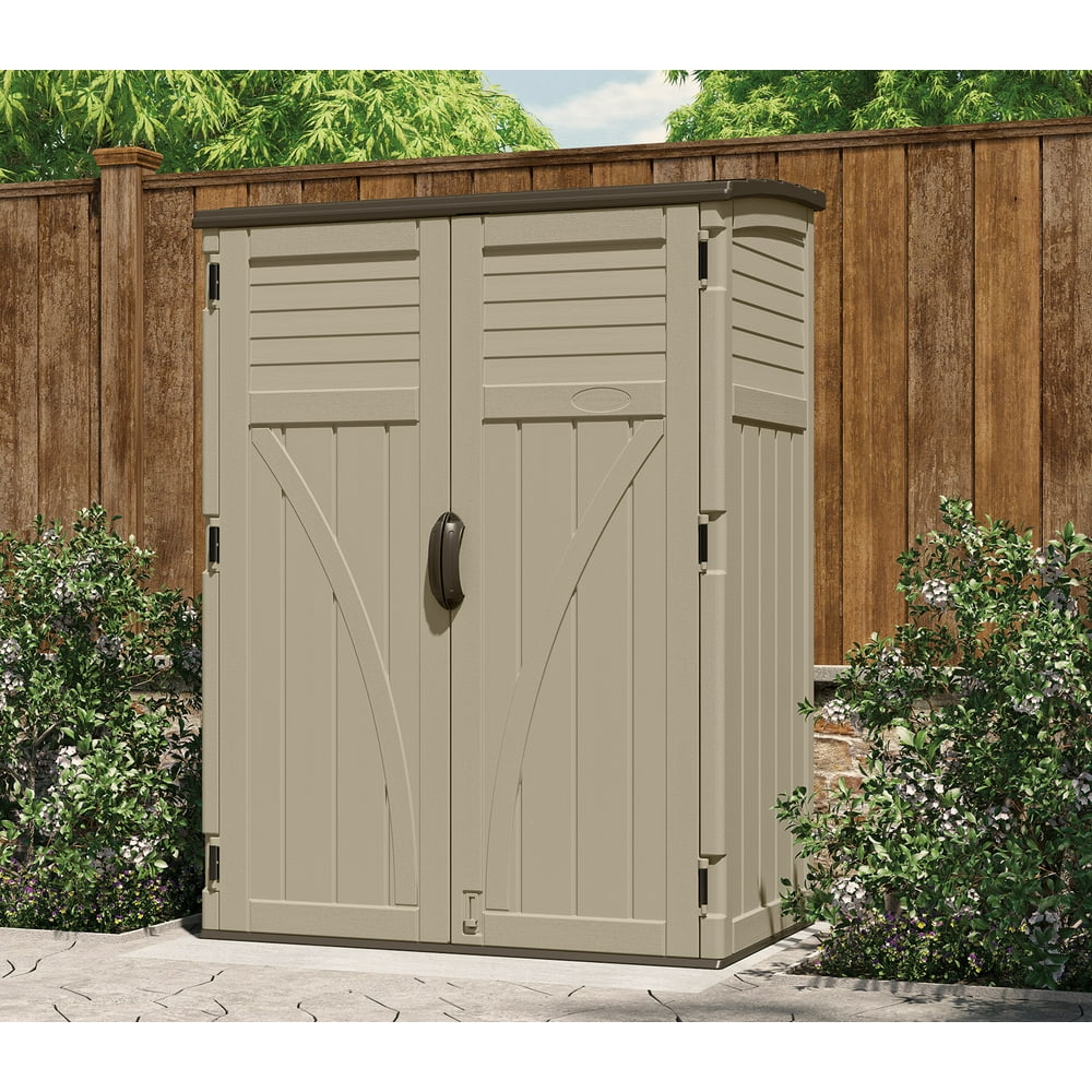 Suncast 54 Cubic Feet Durable Resin Vertical Storage Shed W Reinforced