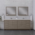 thumbnail image 4 of Alya Bath Sortino 84" Wood Bathroom Vanity with Acrylic Sink in Gray, 4 of 7