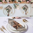 thumbnail image 2 of Cloth Napkins Set of 4 - 20x20 Inches, Texas Star Vintage Washable Reusable Table Napkins, Retro Country Brown Stars Checkered Soft & Absortbent Dining Napkin for Party Wedding Hotel Restaurant, 2 of 8