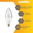 thumbnail image 6 of Sunlite LED B11 Clear Torpedo Tip Chandelier Light Bulb, 4.5 Watts (40W Equivalent), Candelabra E12 Base, Dimmable, 2700K Soft White, 6 Pack, 6 of 6