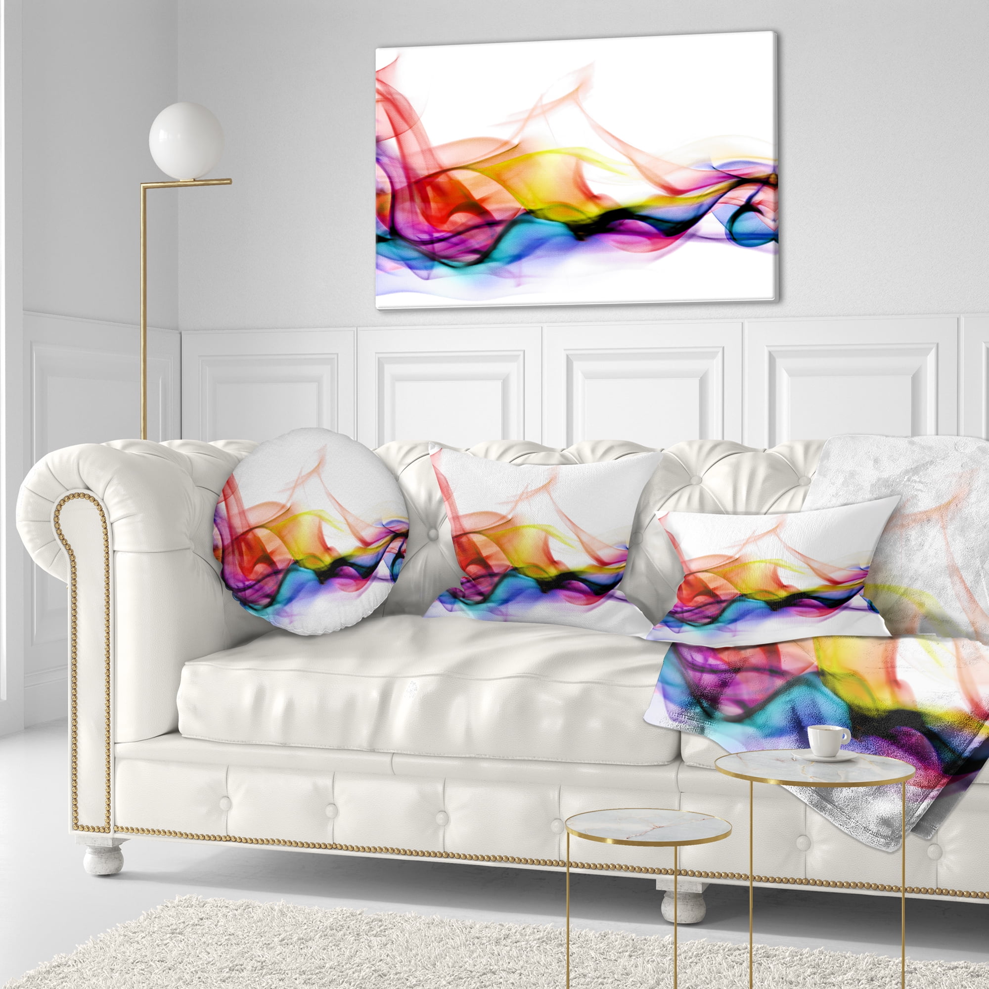 Designart 'Abstract Smoke ' Contemporary Artwork