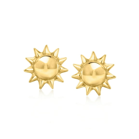 Pure Collection by Ross-Simons Italian 14kt Yellow Gold Sun Earrings, Women's, Adult
